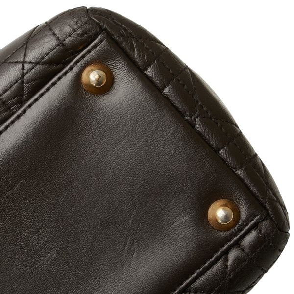 ディオール カナージュ レディディオール ハンドバッグ ブラウン ラムスキン レディース Dior 【中古】