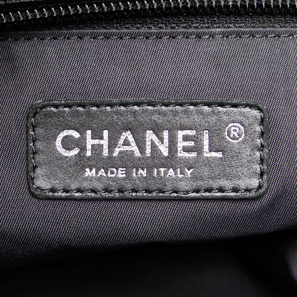 シャネル パリビアリッツGM トートバッグ ブラック PVC キャンバス レディース CHANEL 【中古】