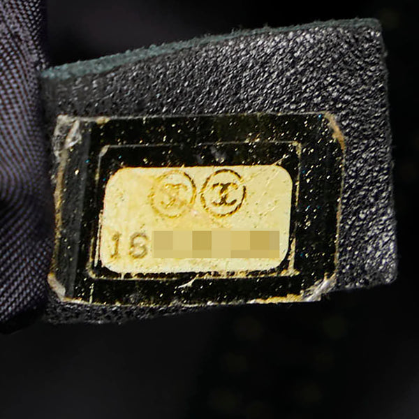 シャネル パリビアリッツGM トートバッグ ブラック PVC キャンバス レディース CHANEL 【中古】