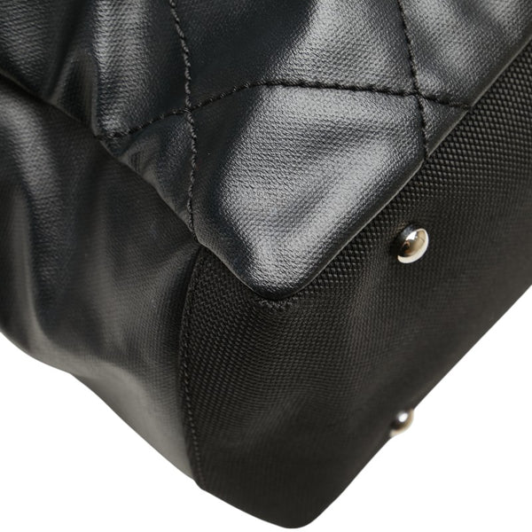 シャネル パリビアリッツGM トートバッグ ブラック PVC キャンバス レディース CHANEL 【中古】