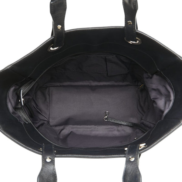 シャネル パリビアリッツGM トートバッグ ブラック PVC キャンバス レディース CHANEL 【中古】
