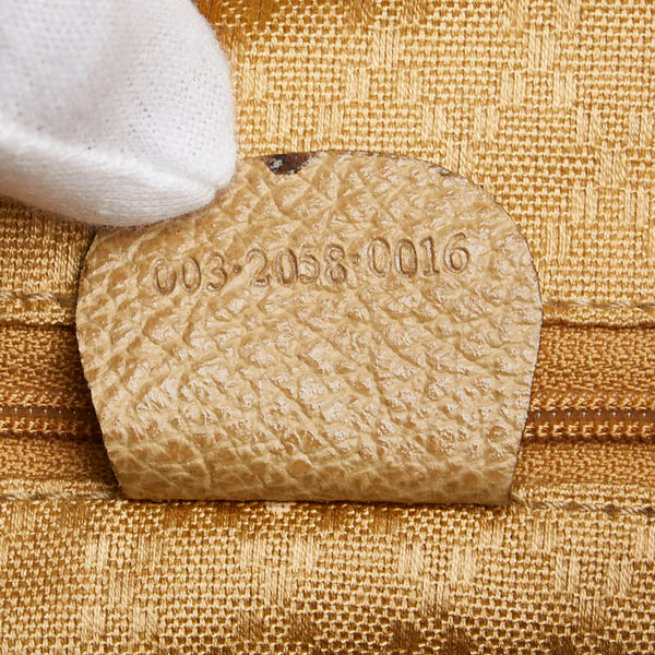 グッチ バンブー リュック バックパック 003 2058 0016 ベージュ スウェード レザー レディース GUCCI 【中古】