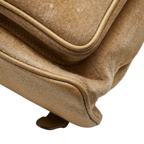 グッチ バンブー リュック バックパック 003 2058 0016 ベージュ スウェード レザー レディース GUCCI 【中古】