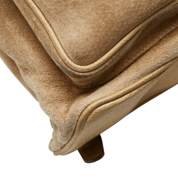 グッチ バンブー リュック バックパック 003 2058 0016 ベージュ スウェード レザー レディース GUCCI 【中古】