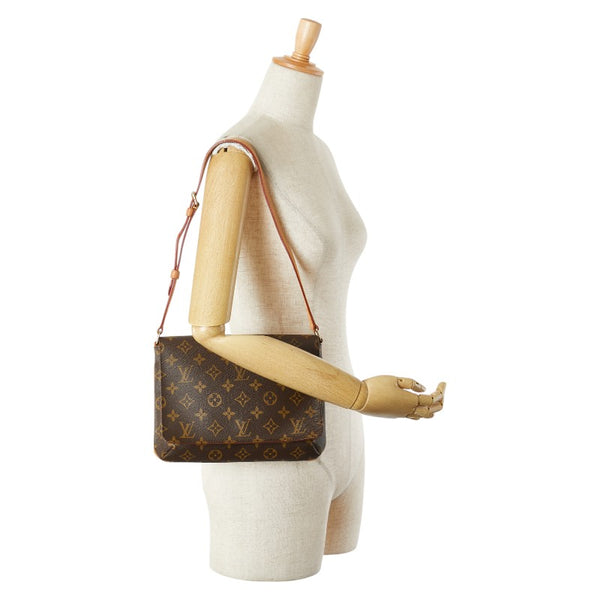 ルイ ヴィトン モノグラム ミュゼット タンゴ ショート ショルダーバッグ M51257 ブラウン PVC レザー レディース LOUIS VUITTON 【中古】