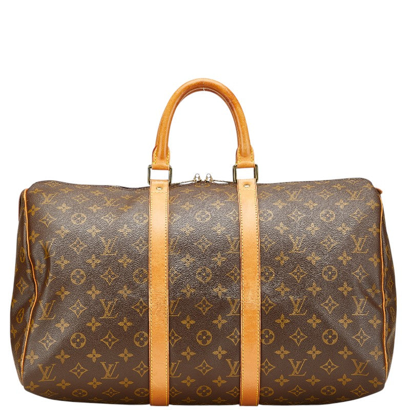 ルイ ヴィトン モノグラム キ－ポル45 ボストンバッグ M41428 ブラウン PVC レザー レディース LOUIS VUITTON 【中古】