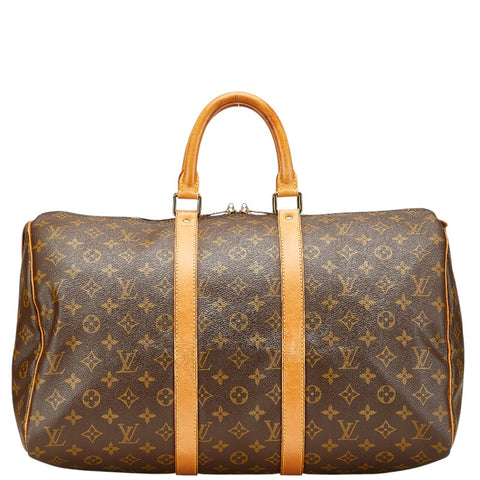 ルイ ヴィトン モノグラム キ－ポル45 ボストンバッグ M41428 ブラウン PVC レザー レディース LOUIS VUITTON 【中古】