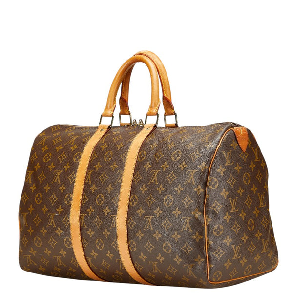 ルイ ヴィトン モノグラム キ－ポル45 ボストンバッグ M41428 ブラウン PVC レザー レディース LOUIS VUITTON 【中古】