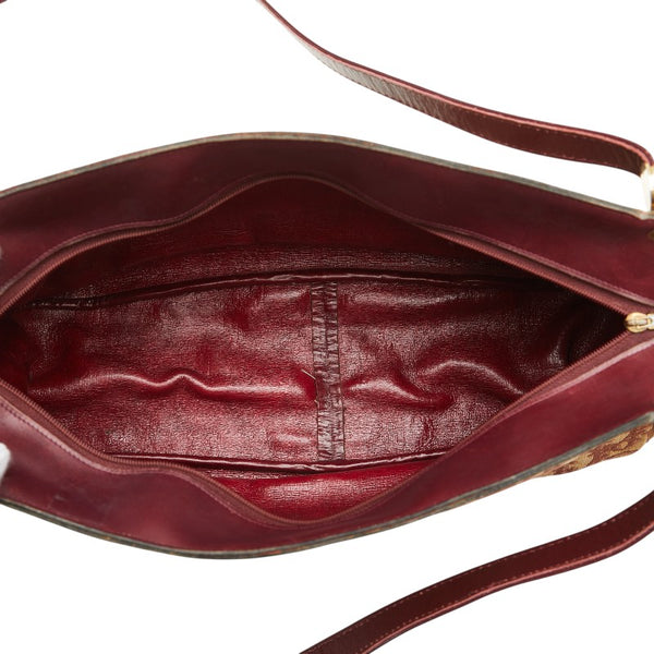 ディオール トロッター ハンドバッグ ショルダーバッグ ワインレッド ブラウン キャンバス レディース Dior 【中古】