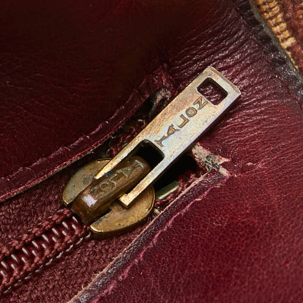 ディオール トロッター ハンドバッグ ショルダーバッグ ワインレッド ブラウン キャンバス レディース Dior 【中古】