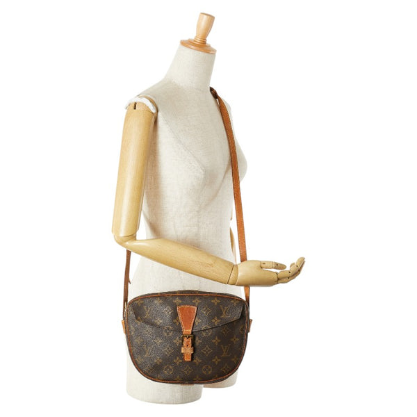 ルイ ヴィトン モノグラム ジュヌフィーユ 斜め掛け ショルダーバッグ M51226 ブラウン PVC レザー レディース LOUIS VUITTON 【中古】