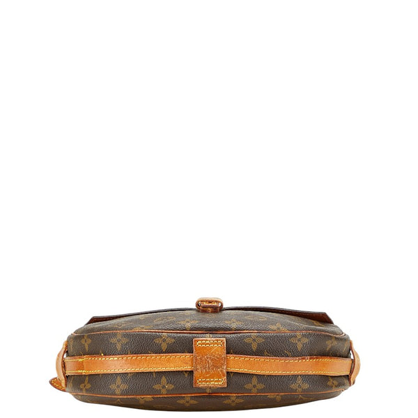 ルイ ヴィトン モノグラム ジュヌフィーユ 斜め掛け ショルダーバッグ M51226 ブラウン PVC レザー レディース LOUIS VUITTON 【中古】