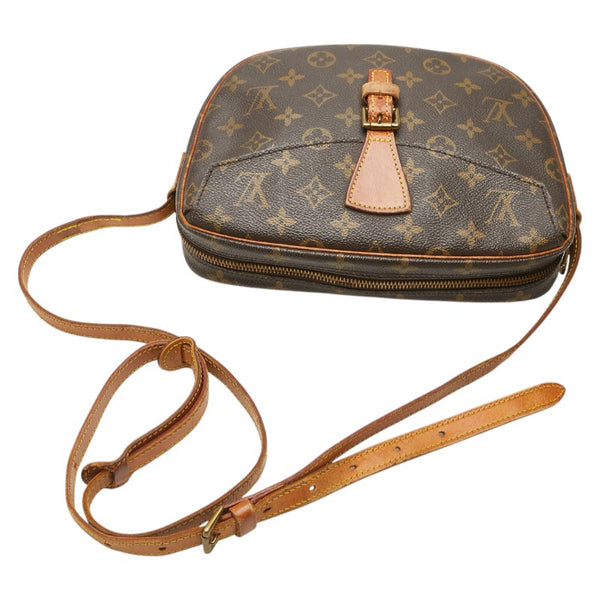 ルイ ヴィトン モノグラム ジュヌフィーユ 斜め掛け ショルダーバッグ M51226 ブラウン PVC レザー レディース LOUIS VUITTON 【中古】
