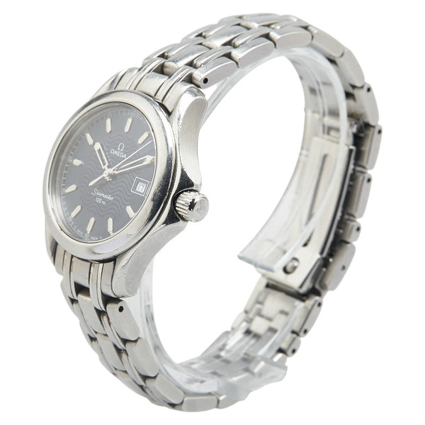 オメガ シーマスター120 デイト 腕時計 2511.81 クオーツ ブルー文字盤 ステンレススチール レディース OMEGA 【中古】