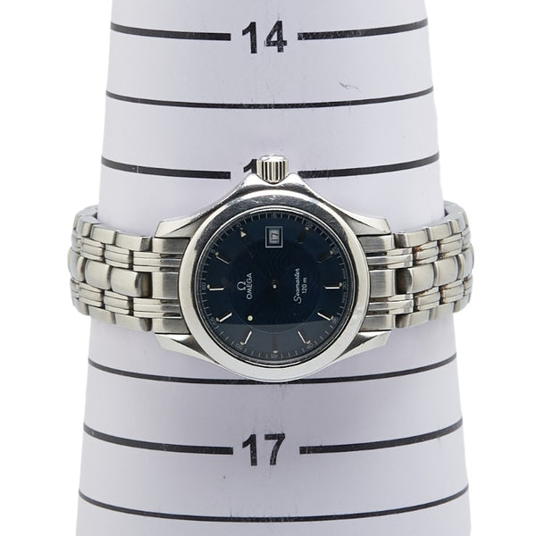 オメガ シーマスター120 デイト 腕時計 2511.81 クオーツ ブルー文字盤 ステンレススチール レディース OMEGA 【中古】