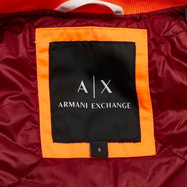 アルマーニ エクスチェンジ AXロゴ ブルゾン サイズ:S オレンジ ナイロン メンズ ARMANI 【中古】