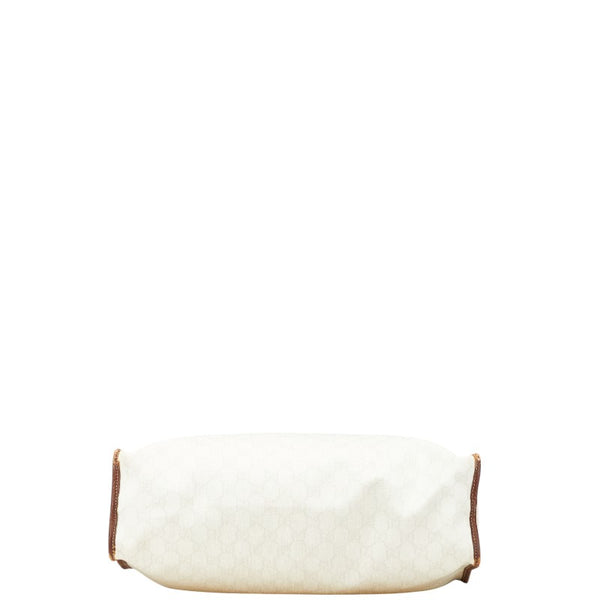 グッチ GGスプリーム トートバッグ 233081 ホワイト ブラウン PVC レザー レディース GUCCI 【中古】