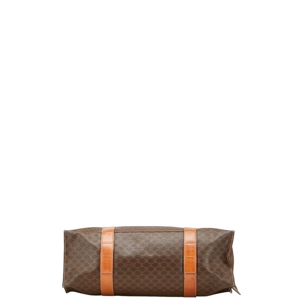 セリーヌ マカダム ハンドバッグ トートバッグ ブラウン PVC レザー レディース CELINE 【中古】