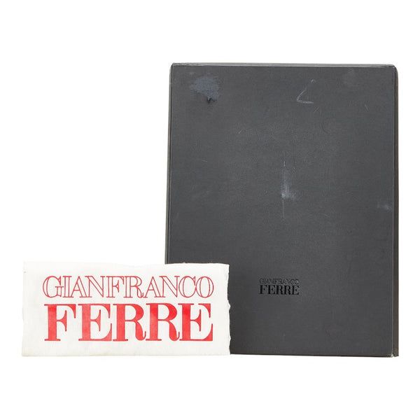 ジャンフランコ フェレ クロコ型押し ハンドバッグ ブラック レザー レディース GIANFRANCO FERRE 【中古】