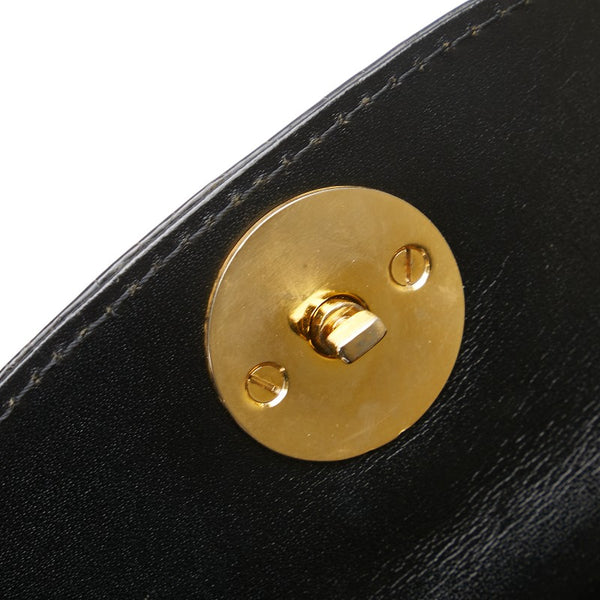 ジャンフランコ フェレ クロコ型押し ハンドバッグ ブラック レザー レディース GIANFRANCO FERRE 【中古】