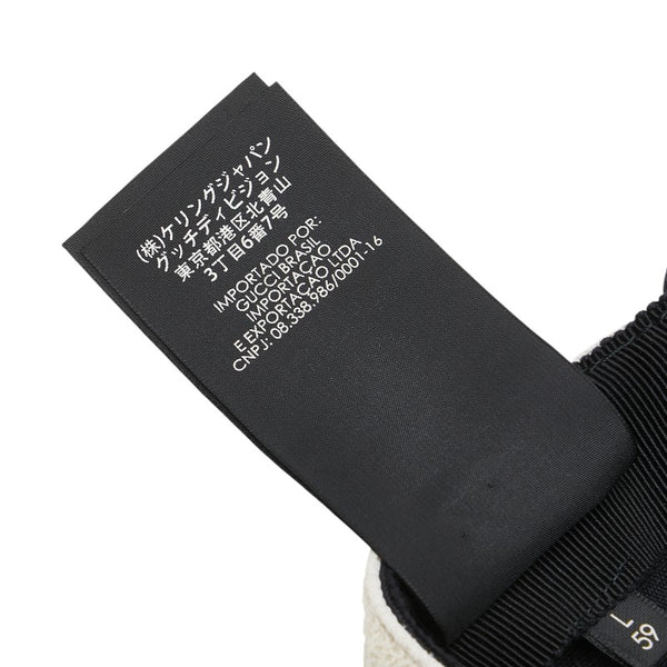 グッチ ロゴ キャップ サイズ:L ブラック ベージュ コットン レディース GUCCI 【中古】