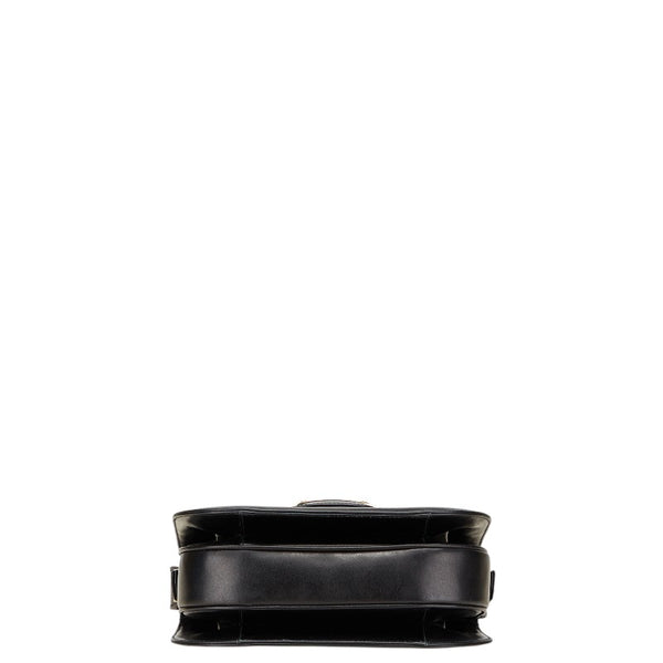 セリーヌ ヴィンテージ 馬車金具 ショルダーバッグ ブラック レザー レディース CELINE 【中古】