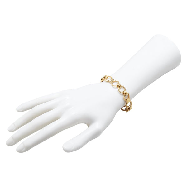 セリーヌ マカダム ブレスレット ゴールド メッキ レディース CELINE 【中古】
