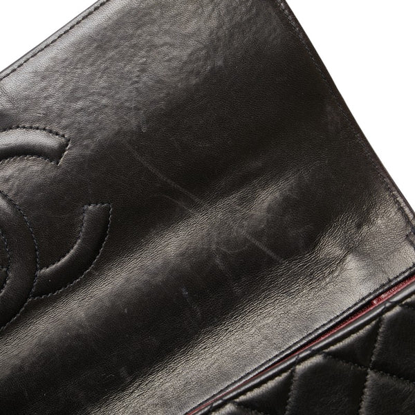 シャネル マトラッセ ココマーク 親子バッグ ハンドバッグ ブラック ラムスキン レディース CHANEL 【中古】
