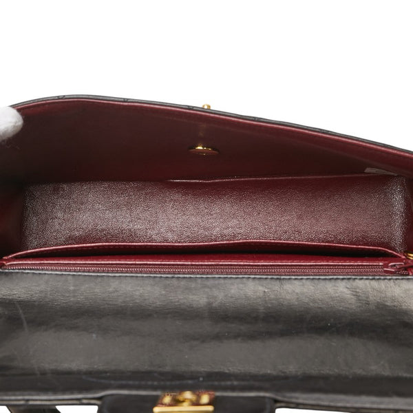 シャネル マトラッセ ココマーク 親子バッグ ハンドバッグ ブラック ラムスキン レディース CHANEL 【中古】