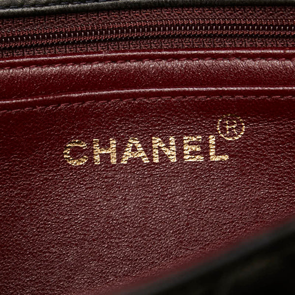 シャネル マトラッセ ココマーク 親子バッグ ハンドバッグ ブラック ラムスキン レディース CHANEL 【中古】