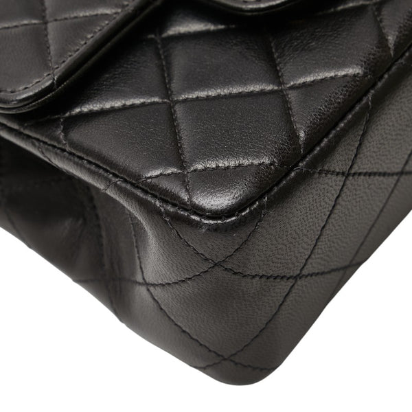 シャネル マトラッセ ココマーク 親子バッグ ハンドバッグ ブラック ラムスキン レディース CHANEL 【中古】