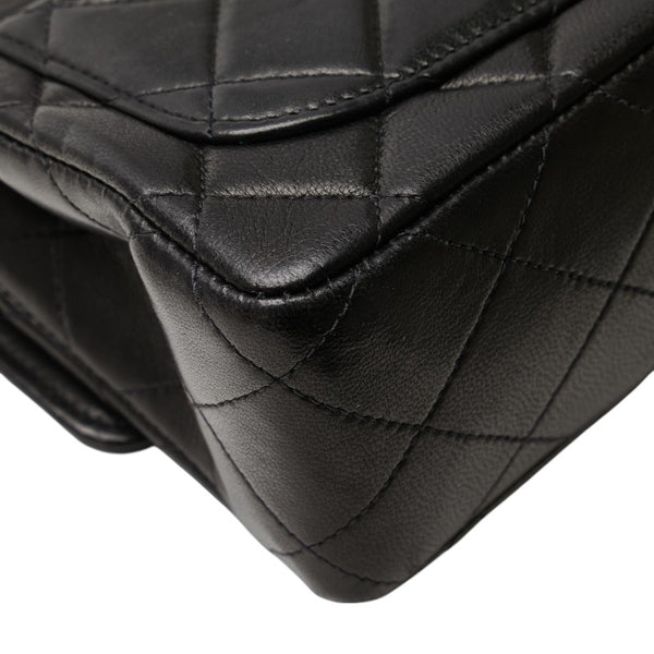 シャネル マトラッセ ココマーク 親子バッグ ハンドバッグ ブラック ラムスキン レディース CHANEL 【中古】