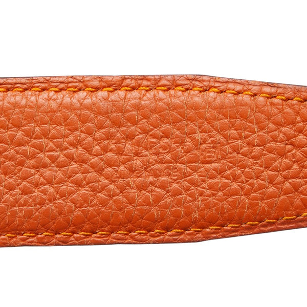 エルメス コンスタンス H ベルト ブラック オレンジ ボックスカーフ トリヨンクレマンス レディース HERMES 【中古】