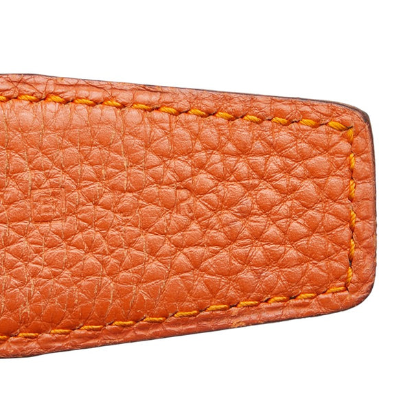 エルメス コンスタンス H ベルト ブラック オレンジ ボックスカーフ トリヨンクレマンス レディース HERMES 【中古】