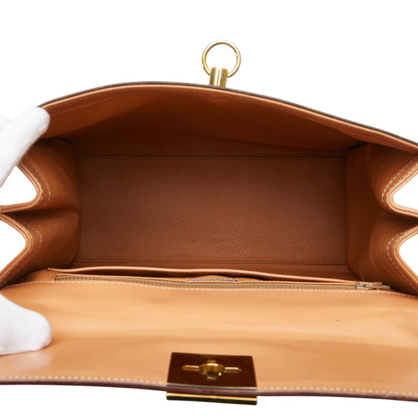 セリーヌ マカダム ハンドバッグ ブラウン PVC レザー レディース CELINE 【中古】