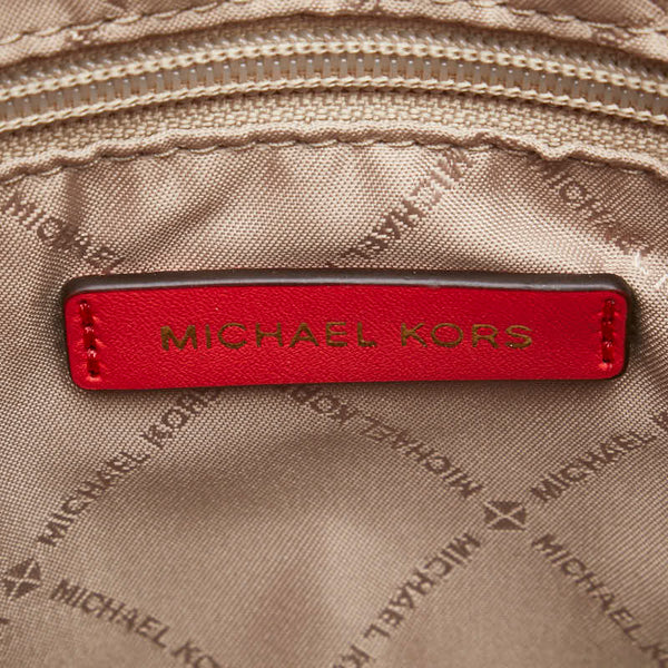 マイケルコース MKシグネチャー カルメン ラージ トートバッグ ショルダーバッグ 35S2GNMT3B レッド系 PVC レディース Michael Kors 【中古】