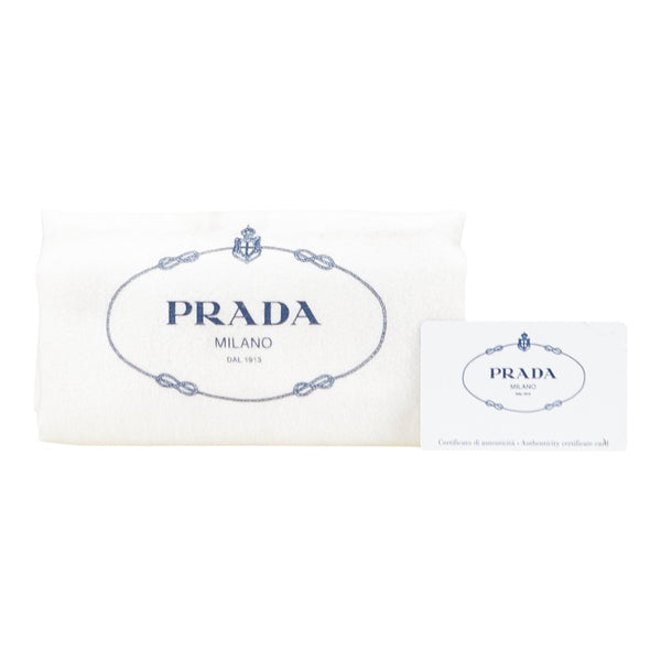 プラダ エティケット スタッズ 斜め掛け ショルダーバッグ 1BD082 グレー レザー レディース PRADA 【中古】