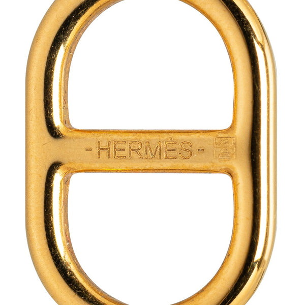 エルメス オーマイヨン ピアス ゴールド バニラ ホワイト メッキ ヴォースイフト レディース HERMES 【中古】