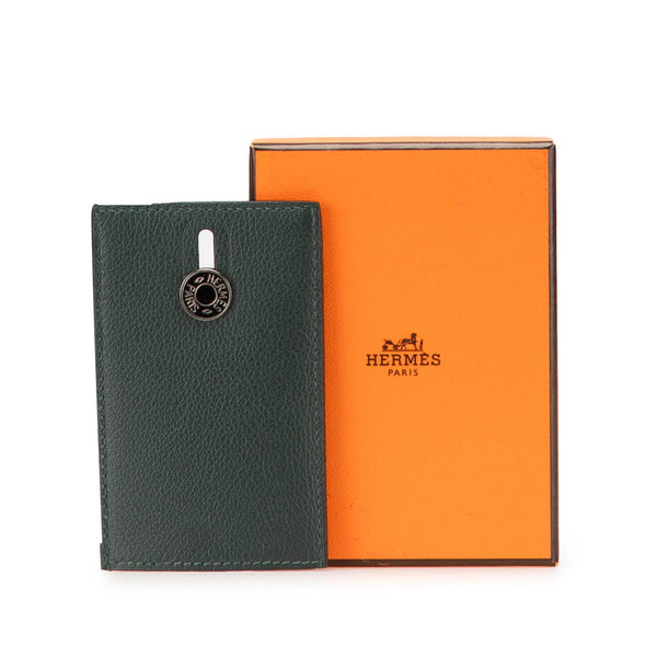 エルメス ディアボロ カードケース グリーン エバーカーフ レディース HERMES 【中古】