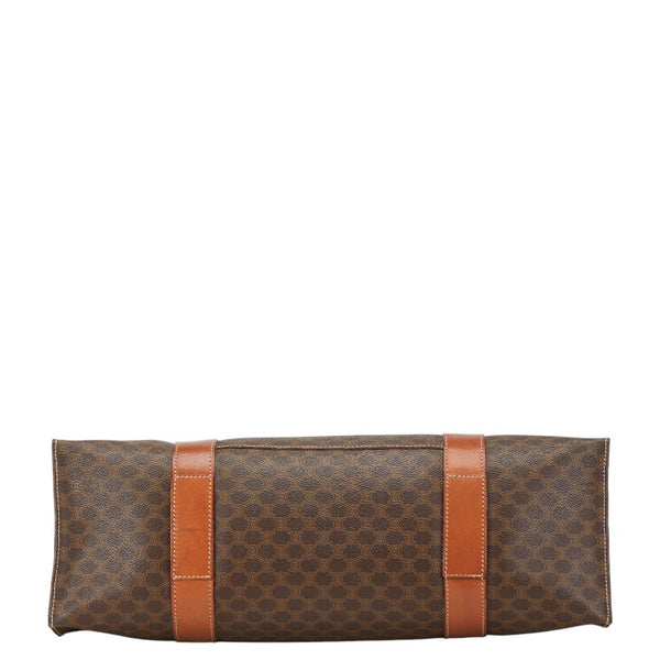 セリーヌ マカダム トートバッグ ブラウン PVC レザー レディース CELINE 【中古】