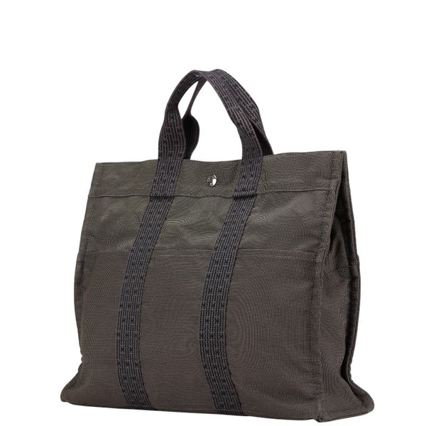 エルメス エールラインGM トートバッグ グレー キャンバス レディース HERMES 【中古】