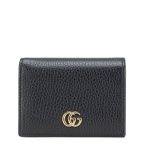 グッチ GGマーモント ダブルG コンパクトウォレット カードケース 456126 レザー レディース GUCCI 【中古】