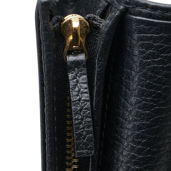 グッチ GGマーモント ダブルG コンパクトウォレット カードケース 456126 レザー レディース GUCCI 【中古】