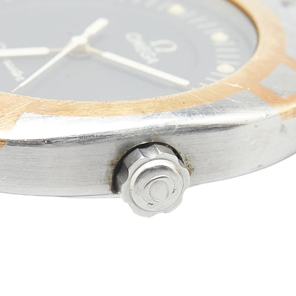 オメガ シーマスター ポラリス 腕時計 2510.40 クオーツ グレー文字盤 ステンレススチール イエローゴールド メンズ OMEGA 【中古】