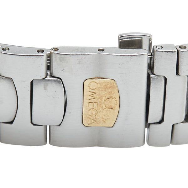 オメガ シーマスター ポラリス 腕時計 2510.40 クオーツ グレー文字盤 ステンレススチール イエローゴールド メンズ OMEGA 【中古】