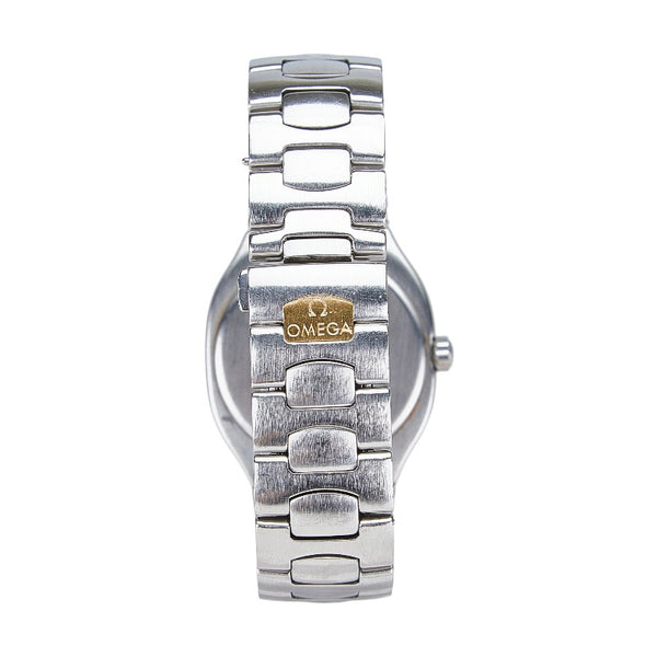 オメガ シーマスター ポラリス デイト 腕時計 2510.40 クオーツ グレー文字盤 ステンレススチール イエローゴールド メンズ OMEGA 【中古】