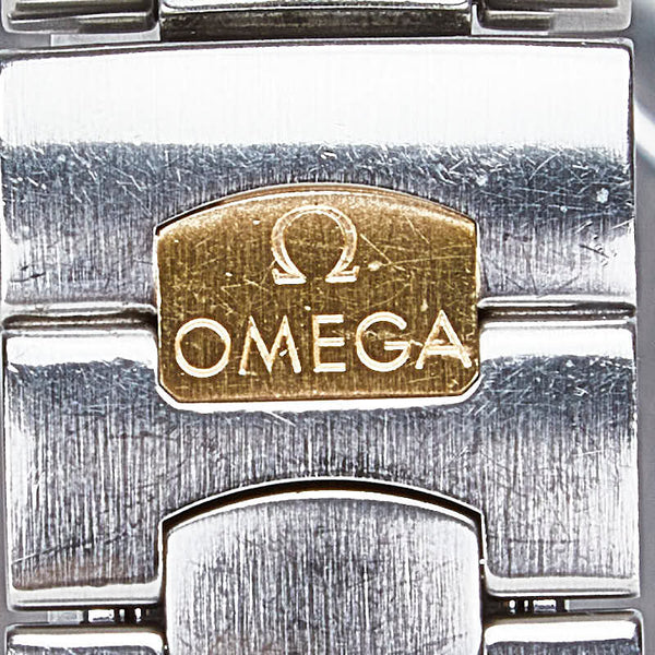 オメガ シーマスター ポラリス デイト 腕時計 2510.40 クオーツ グレー文字盤 ステンレススチール イエローゴールド メンズ OMEGA 【中古】