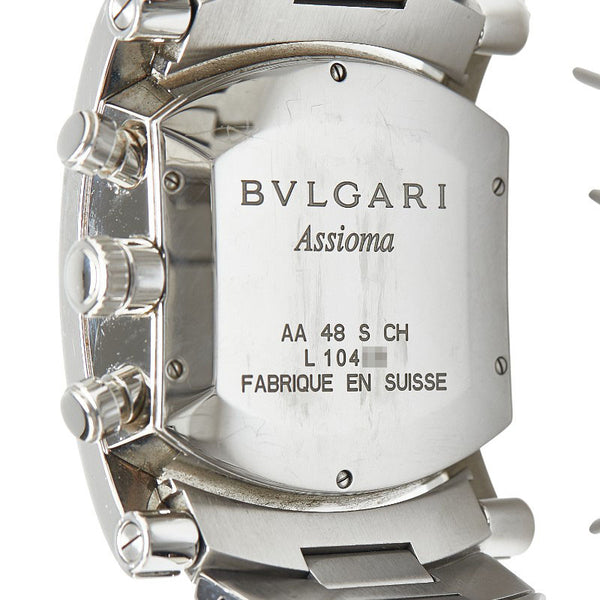 ブルガリ アショーマ 腕時計 AA48SCH 自動巻き ブラック文字盤 ステンレススチール メンズ BVLGARI 【中古】