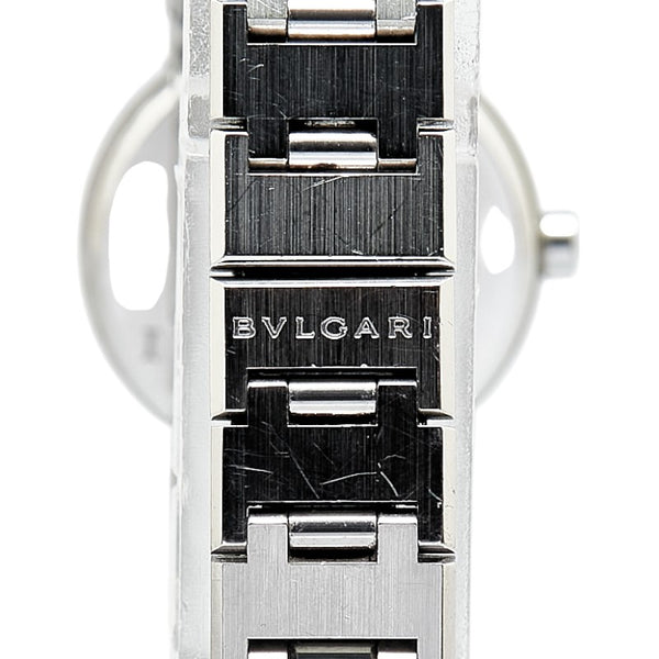 ブルガリ ブルガリブルガリ 12Pダイヤ 腕時計 BB23SS クオーツ ブラック文字盤 ステンレススチール レディース BVLGARI 【中古】