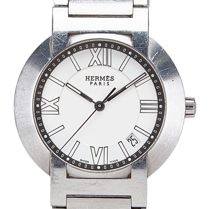エルメス ノマード 腕時計 NO1.710 キネティック ホワイト文字盤 ステンレススチール メンズ HERMES 【中古】